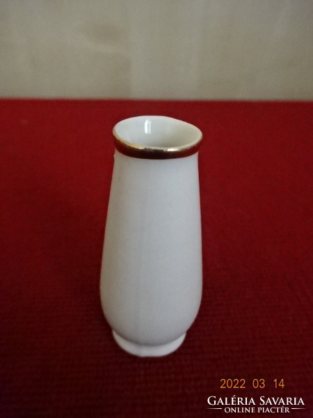 Hollóház porcelain mini vase, height 5 cm. He has! Jókai.