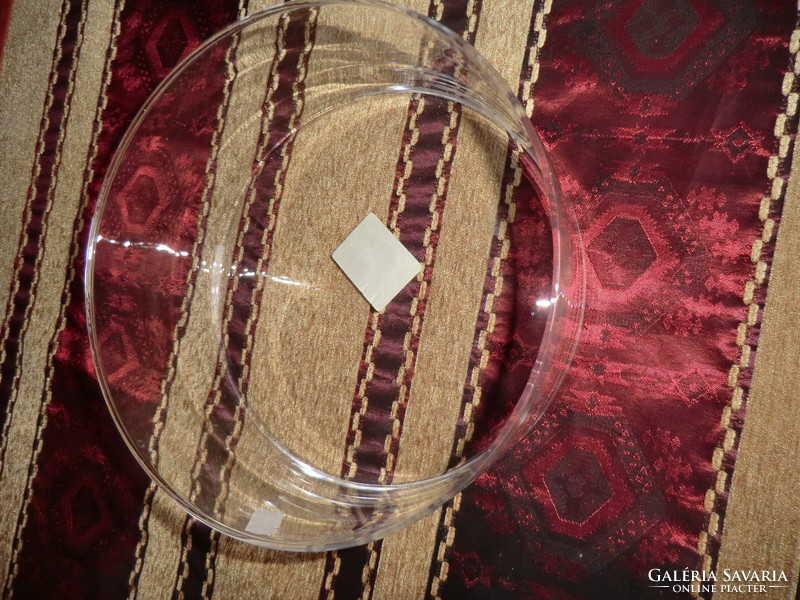 Glass Noble Simple Thick Rustic Bowl Table Serving Flower Decor 20cm Diameter 8cm Deep