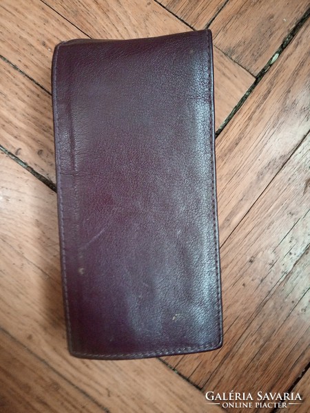 Brown leather glasses case from the 1960s and 70s