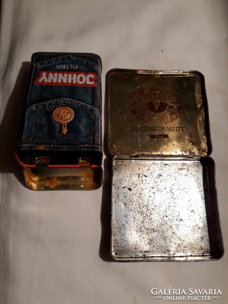 2 metal cigarette boxes