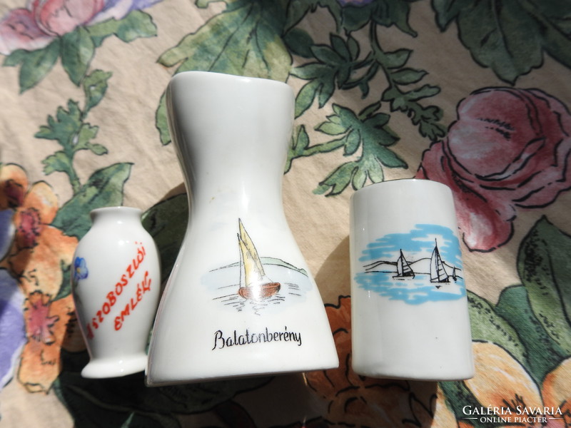 Mini vázák - emlékvázák és kézi festésű váza - Balatonberény - Szoboszló - Balatonfüred