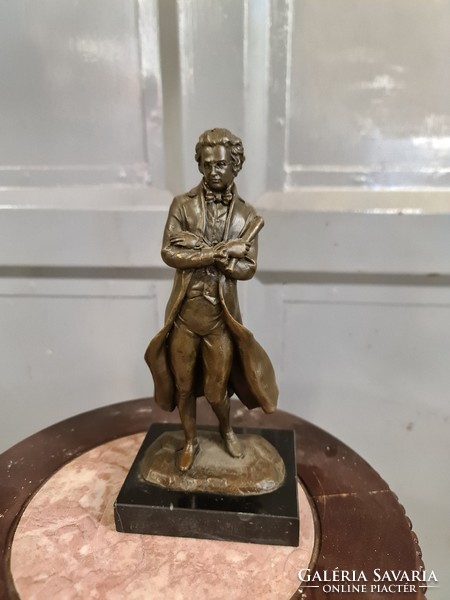 Bronze statue of composer Mozart