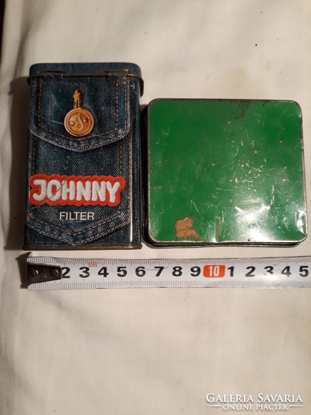 2 metal cigarette boxes