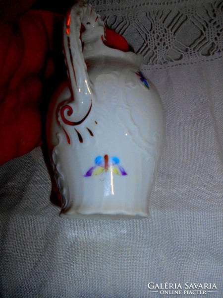 Antik Bécsi (altwien) porcelán kézi festett  tejszínes kancsó
