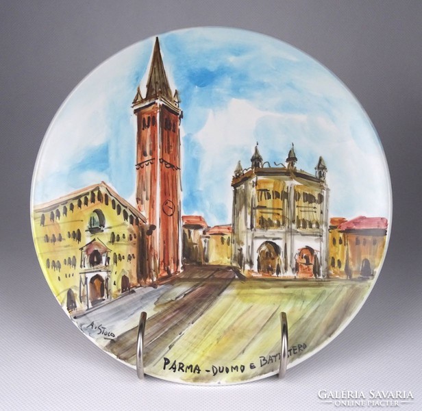 1H943 a. Stocco: ceramic plate of the Baptistery of Parma 21.5 Cm