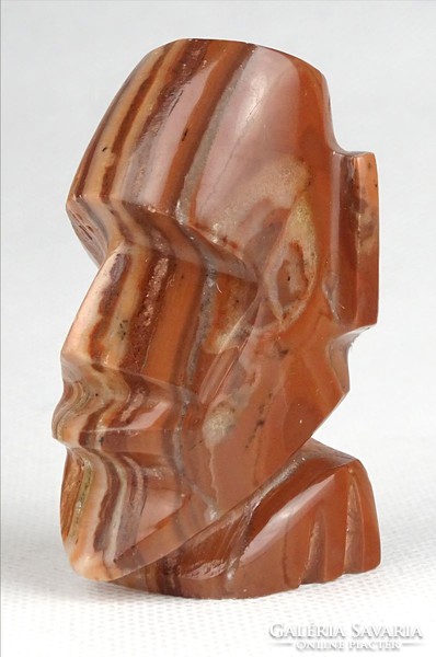 1H935 Carved marble statue of Easter Islands