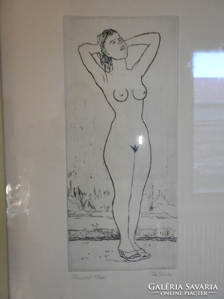 Wedge Alexander - bathing - nude - etching 51/100