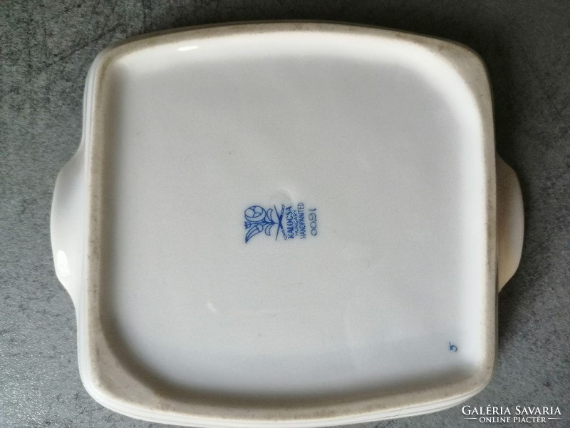 Kalocsai porcelán szögletes hamutál 13 cm