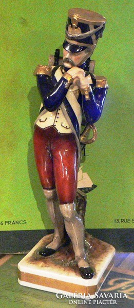 Antik Ludwigsburg  porcelán katona figura