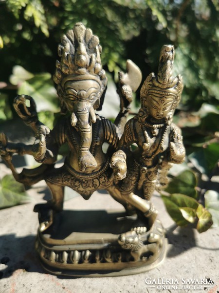Ganesha with an Indian goddess