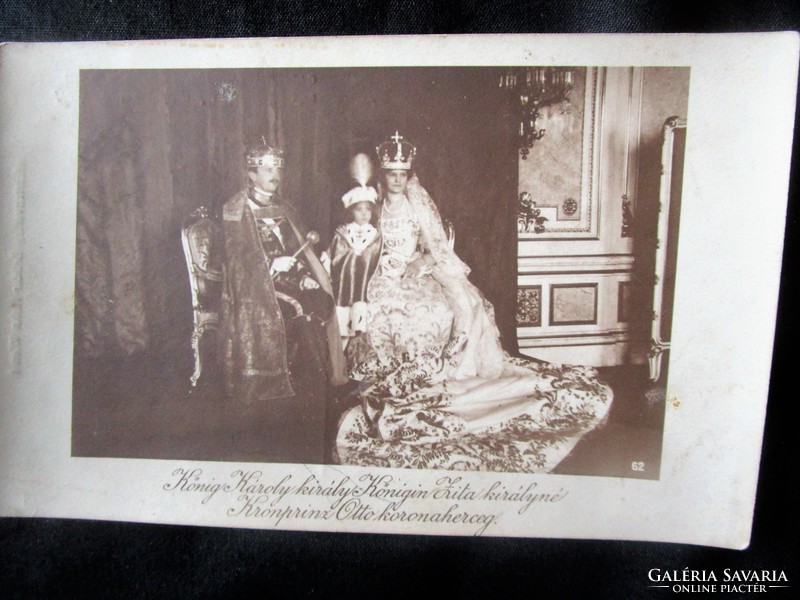 KORONÁZÁS BUDA 1916 UTOLSÓ MAGYAR KIRÁLY IV. KÁROLY KORABELI FOTÓ - KÉPESLAP Szenes felvétel