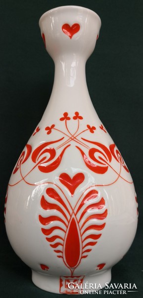 Dt/028 - Zsolnay jug vase with folk motifs