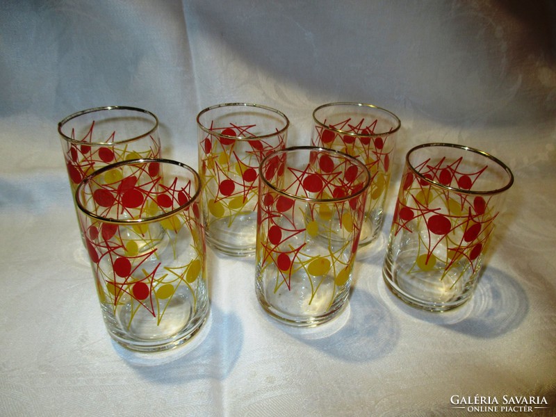 Retro colored glass cups