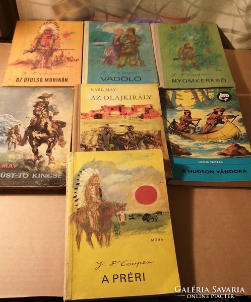 Indiános könyvek ,Gyűjtemény.7 db.