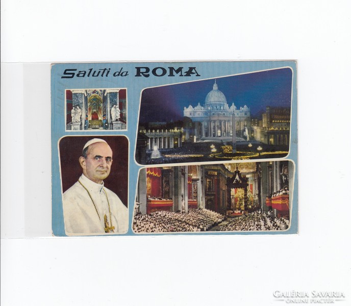 Greeting postcard from Rome 1970