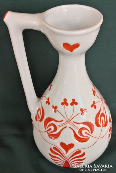 Dt/028 - Zsolnay jug vase with folk motifs