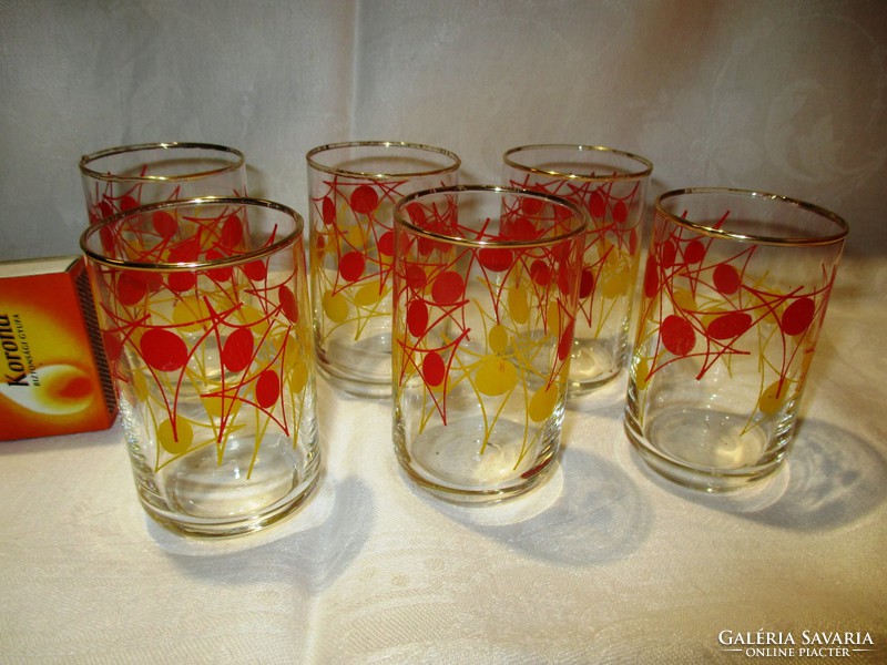 Retro colored glass cups
