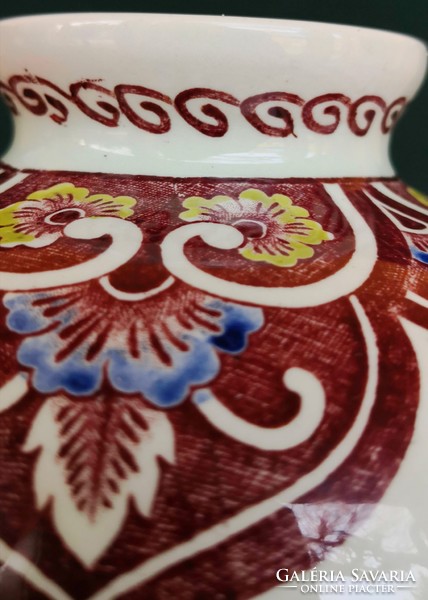 Dt/026 - villeroy & boch – paon (peacock) decorated porcelain vase