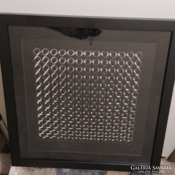 3d kinetic image of Victor vasarely 1973, viii. Number of pieces