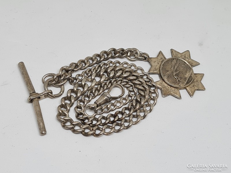 English silver pocket watch chain early 1900s !!