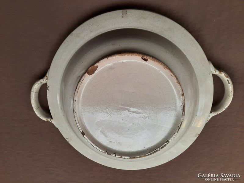 Tin glazed bowl with friderika inscription