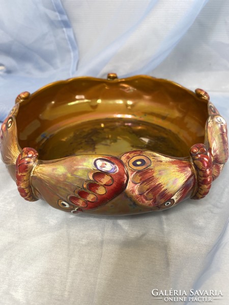 Zsolnay butterfly bowl