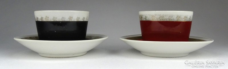 1I026 Régi retro Hollóházi porcelán kávés csésze 2 darab