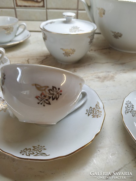 Porcelain tea cup 5 pcs, sugar holder for sale! Bohemia porcelain