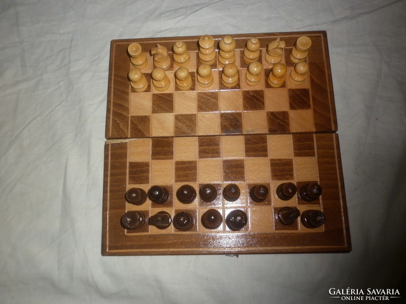 Old wooden chess set