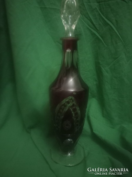 Purple pickled liqueur bottle