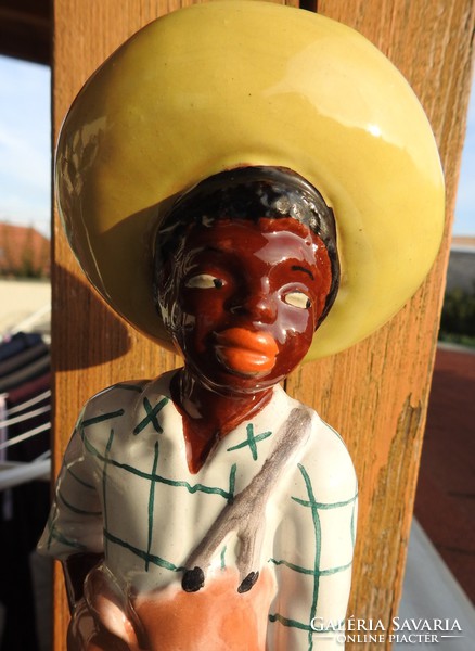 Negro boy - ceramic figure - product of fine art
