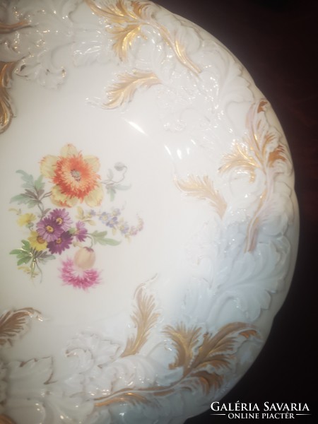 Antique meisenn neo-rocochet plate gilded