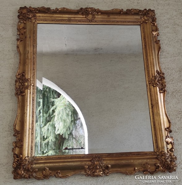 Beautiful antique baroque, rococo mirror faceted, picture frame beautiful as shown in the photos!