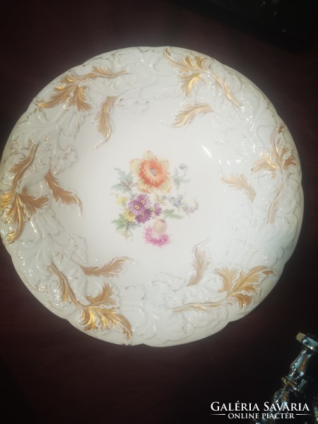 Antique meisenn neo-rocochet plate gilded