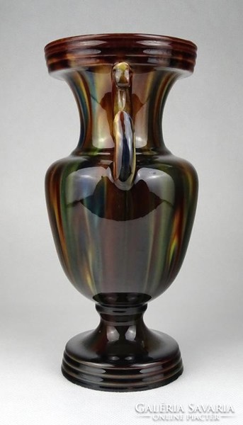1H733 old large field vase ceramic vase 22.5 Cm