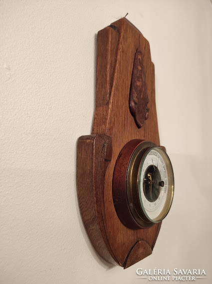 Antique art deco wall barometer working 897 5224