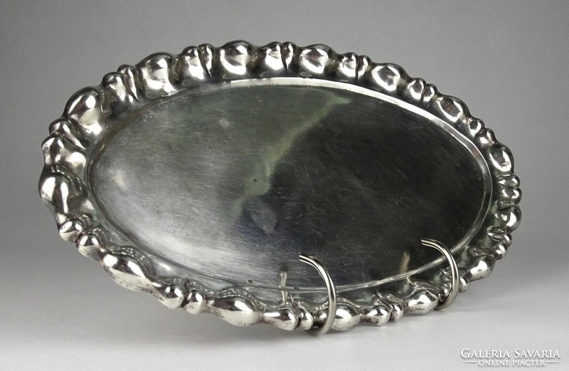 1H737 old blister 800 silver oval shaped serving tray tray 230 g