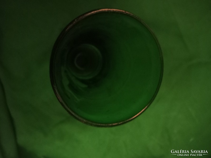 Stemmed green Biedermeier glass