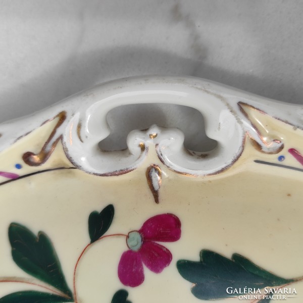 Antique Art Nouveau porcelain tray, bowl! Tray of cafe tea.Haas & czjcek sclaggenwald Czech, Moravian.