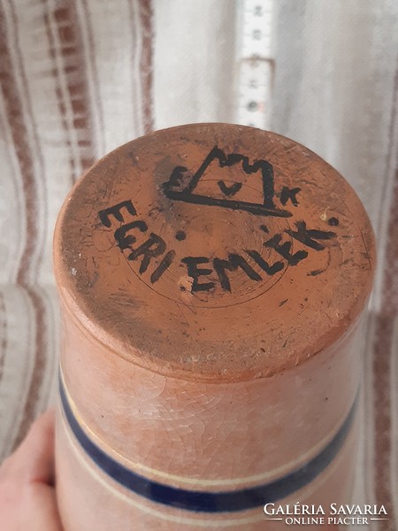 E.V.K Eger castle ceramic beverage bottle