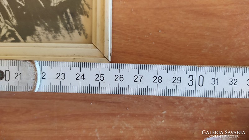 (K) Szép cigánylány (tusrajz?) 25x35 cm kerettel