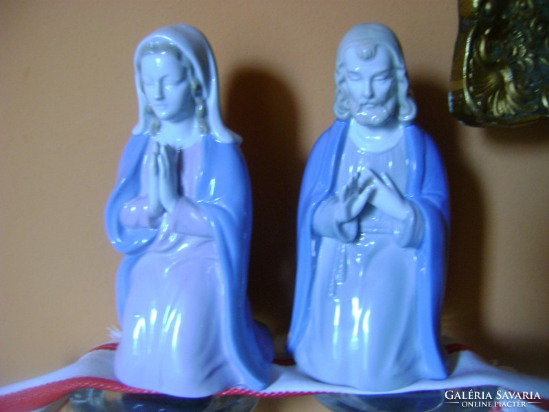 Bertram ritka porcelán pár, Jézus és Mária imádkozás közben