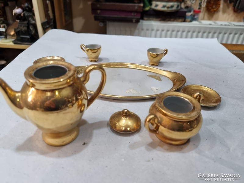 Old gilded kids coffee set