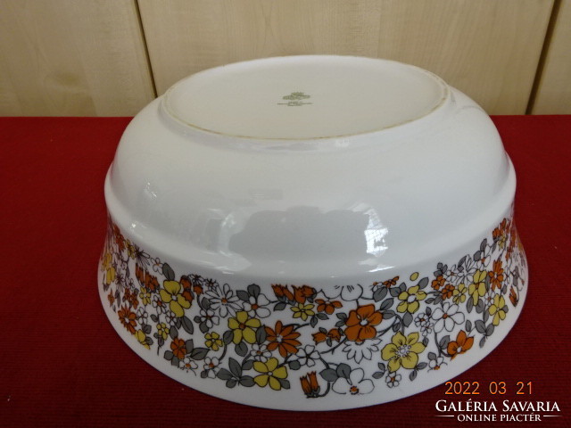 German porcelain bowl with flower pattern, diameter 25 cm. He has! Jókai.
