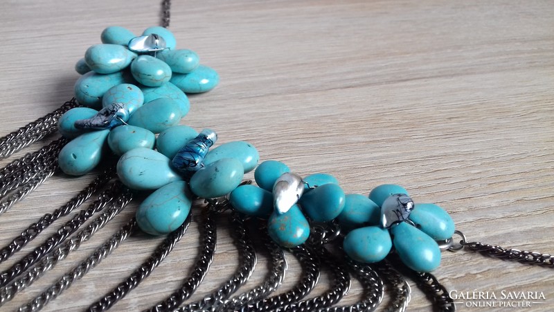 Turquoise stone necklace, necklace
