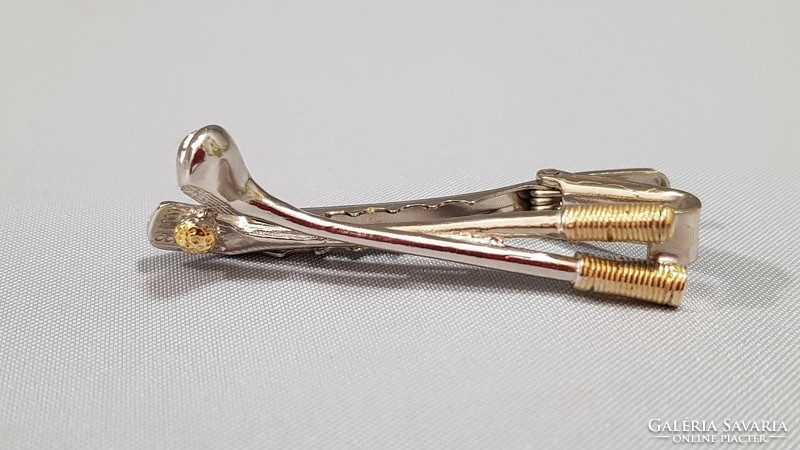 Silver tie clip, tie pin