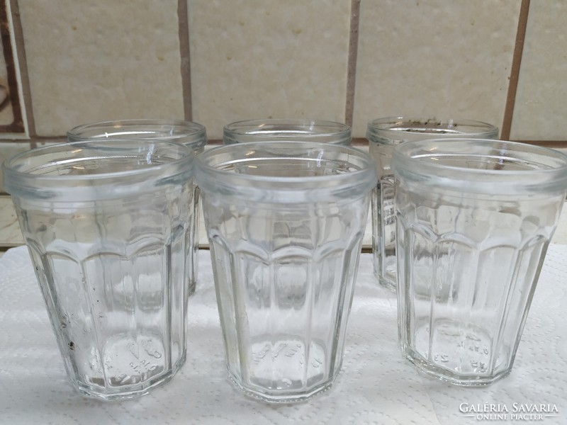 Retro glass cups 6 pcs for sale!