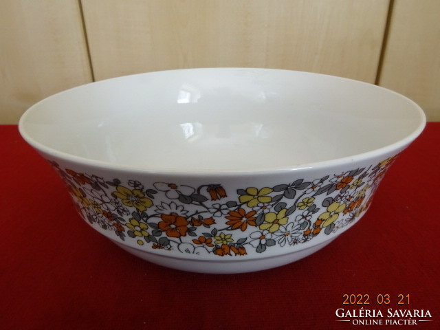 German porcelain bowl with flower pattern, diameter 25 cm. He has! Jókai.