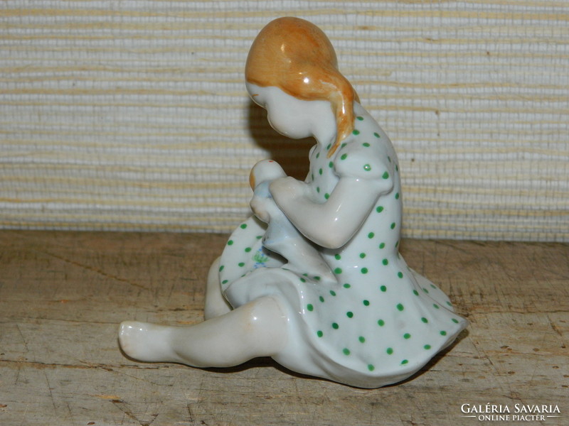 Rare painted porcelain baby girl in quarries