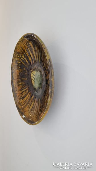 Laborcz mónika decorative handicraft ceramic bowl, wall ornament-35 cm